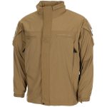 Giacca impermeabile antivento in softshell MFH coyote tan