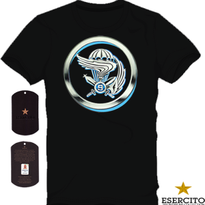 T-shirt ufficiale  9° regimento Col Moschin nera