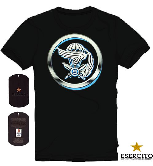 T-shirt ufficiale  9° regimento Col Moschin nera