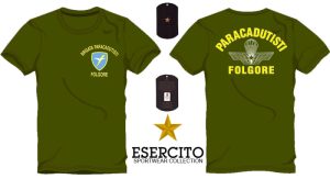 T-shirt ufficiale Brigata Paracadutisti Folgore verde T-shirt ufficiale Brigata Paracadutisti Folgore verde