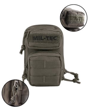 Mini marsupio MIL-TEC a forma di zaino di colore verde utilizzabile come portachiavi Mini marsupio MIL-TEC a forma di zaino di colore verde utilizzabile come portachiavi