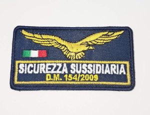 Patch Aquila Sicurezza Sussidiaria DM 154/2009 giallo