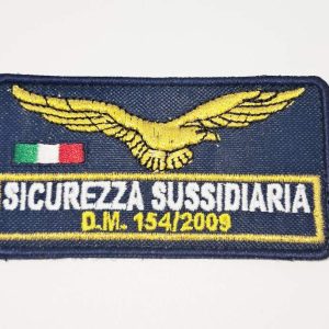 Patch Aquila Sicurezza Sussidiaria DM 154/2009 giallo Patch Aquila Sicurezza Sussidiaria DM 154/2009 giallo