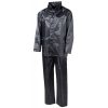 Completo antipioggia giacca pantaloni MFH di colore nero