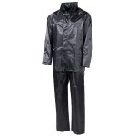 Completo antipioggia giacca pantaloni MFH di colore nero