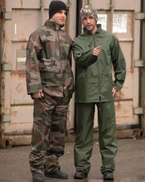 Completo antipioggia giacca pantaloni MIL-TEC mimetico CCE