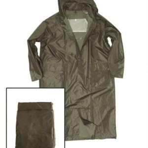 Impermeabile antipioggia lungo MIL-TEC di colore verde