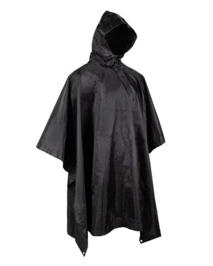 Poncho militare basic MIL-TEC in tessuto antistrappo nero