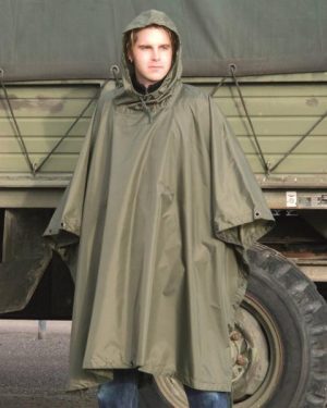 Poncho militare MIL-TEC in tessuto antistrappo verde
