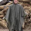 Poncho verde  pvc