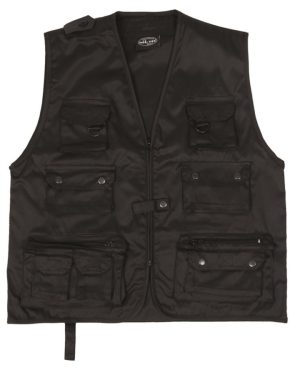 Gilet Multisache MIL-TEC per security e outdoors nero