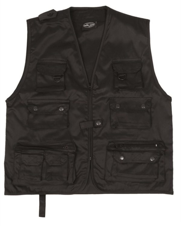 Gilet Multisache MIL-TEC per security e outdoors nero