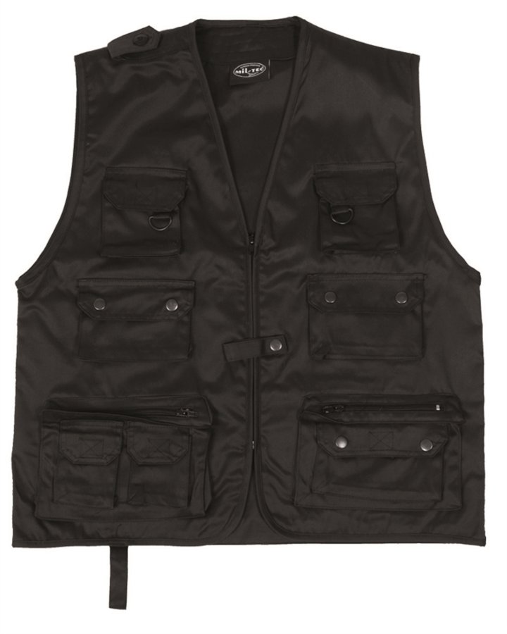 Gilet Multisache MIL-TEC per security e outdoors nero