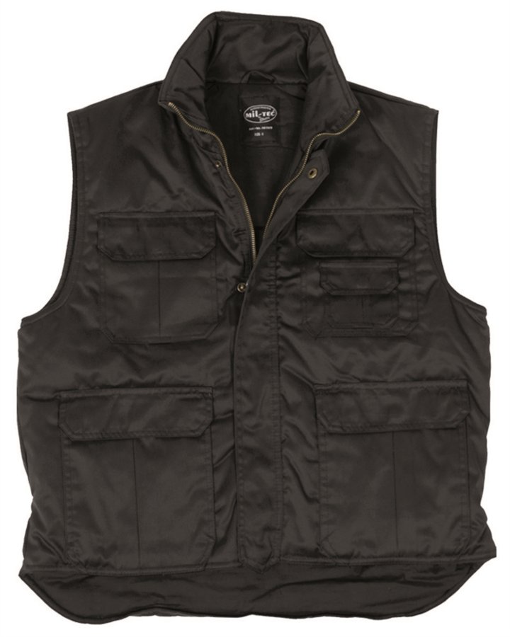 Gilet multitasche invernale MIL-TEC di colore nero