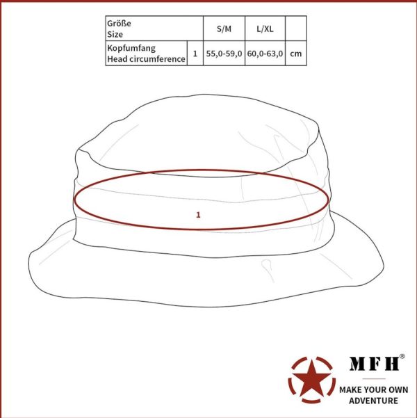 Cappello MFH tipo gi boonie con rete traspirante verde