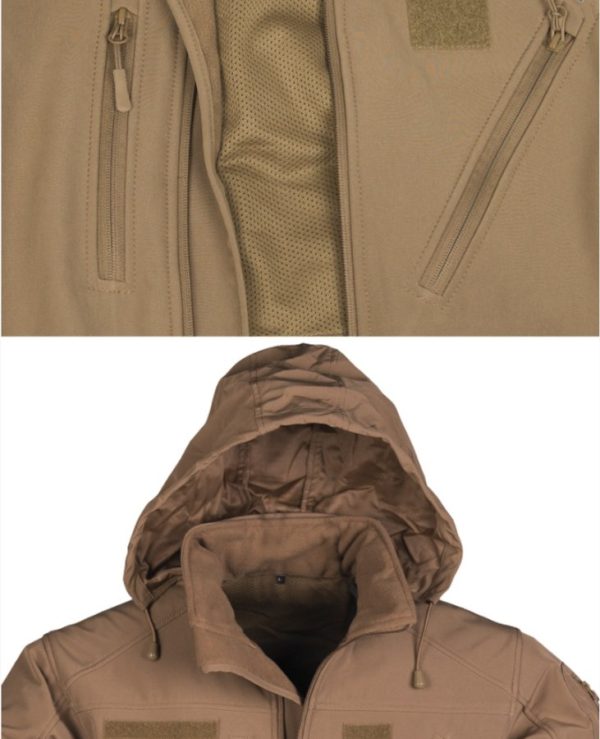 Giacca Softshell MIL-TEC di colore Dark Coyote