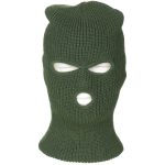 Passamontagna a tre fori in acrilico verde