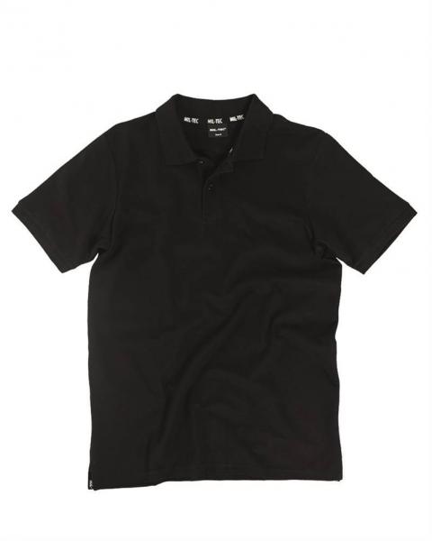 Polo Miltec in cotone piquet nera