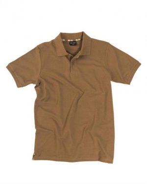 Polo Miltec in cotone piquet coyote