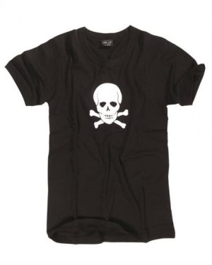 T-shirt teschio nera