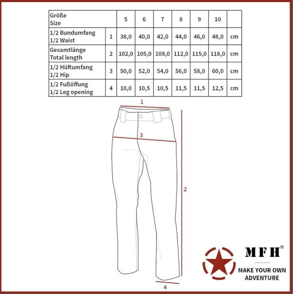 Sottopantaloni termici MFH in caldo cotone di colore verde