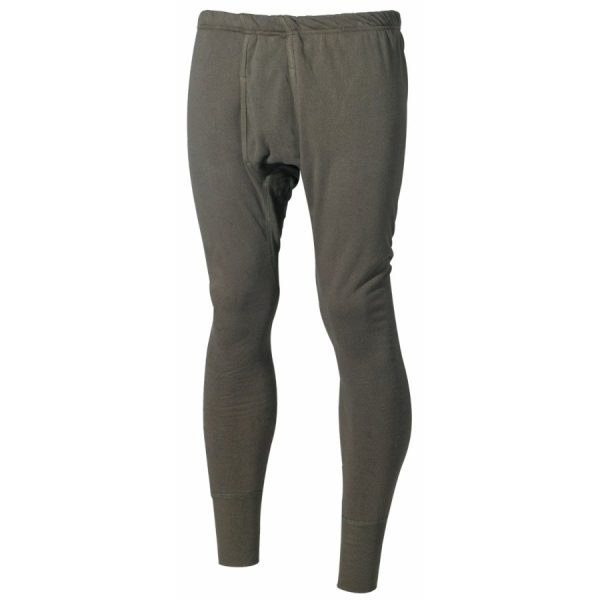 Sottopantaloni termici MFH in caldo cotone di colore verde
