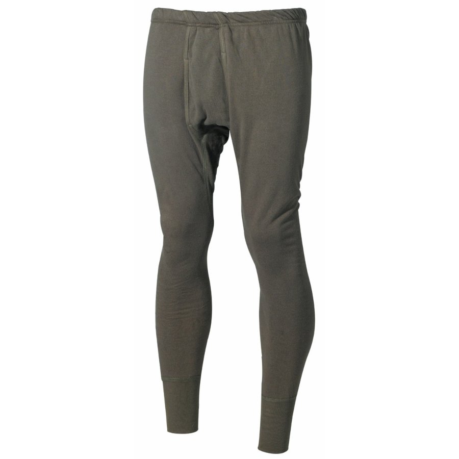 Sottopantaloni termici MFH in caldo cotone di colore verde