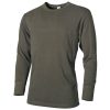 Maglia intima termica MFH in caldo cotone di colore verde