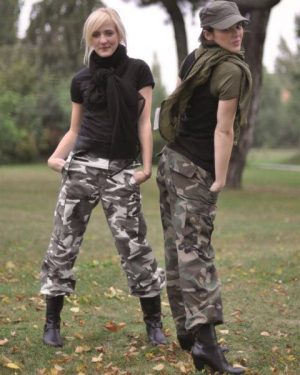 Pantaloni BDU donna mimetici  woodland