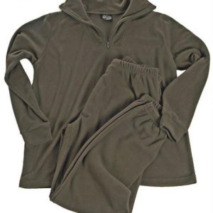 Pigiama termico in pile verde polo