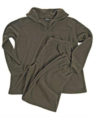 Pigiama termico in pile verde polo
