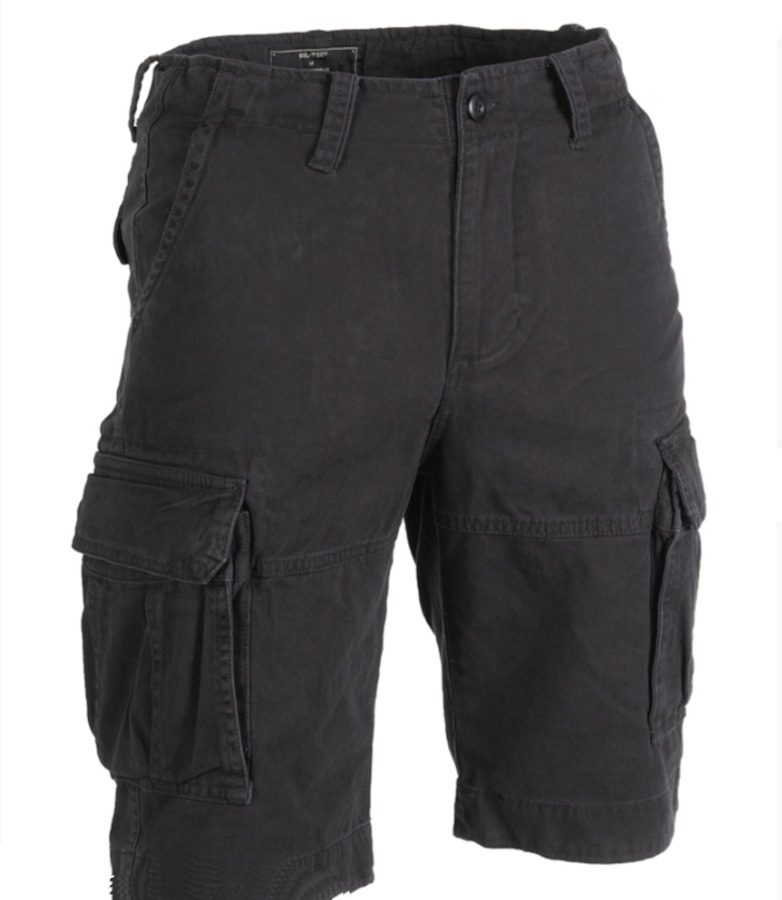 Bermuda militari stile vintage MIL-TEC di colore nero