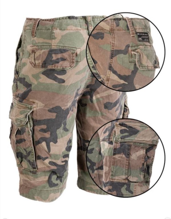 Bermuda militari stile vintage MIL-TEC mimetiche woodland