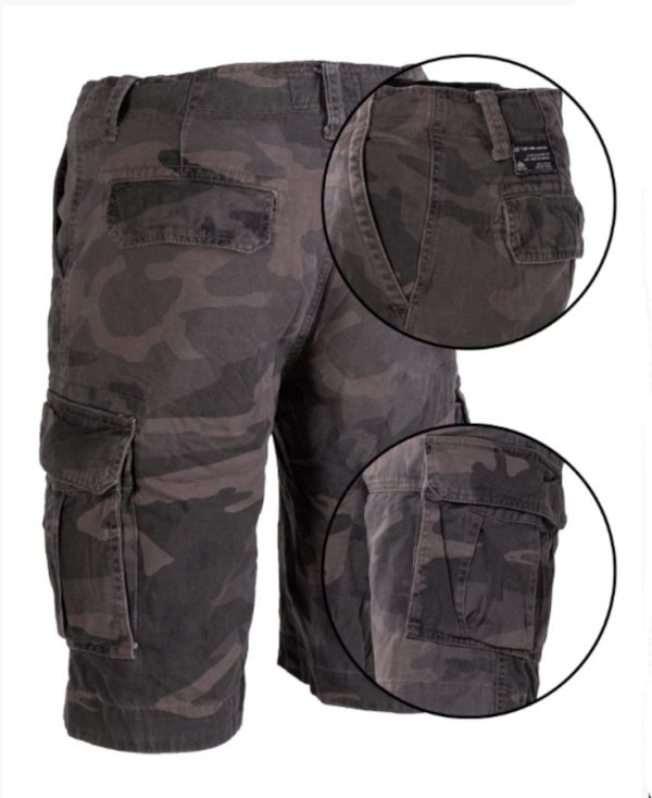 Bermuda militari stile vintage MIL-TEC mimetiche Dark Camo