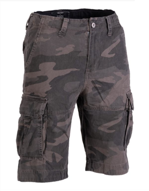 Bermuda militari stile vintage MIL-TEC mimetiche Dark Camo