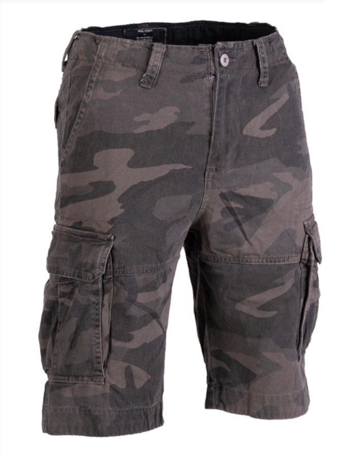 Bermuda militari stile vintage MIL-TEC mimetiche Dark Camo