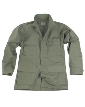 Giacca mimetica BDU  rip stop TEESAR® di colore verde