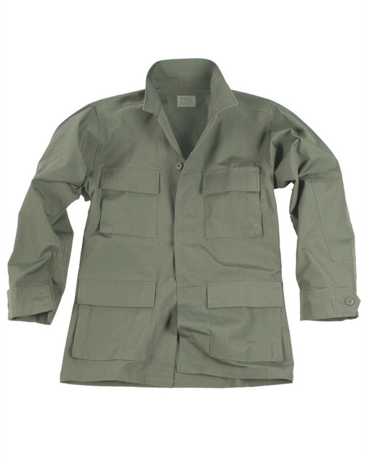 Giacca mimetica BDU rip stop TEESAR® di colore verde