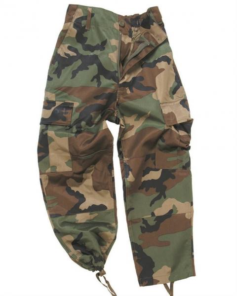 Pantaloni mimetici BDU bambino woodland