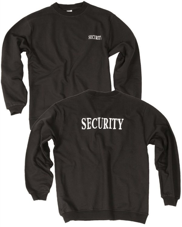 Felpa Security con logo nera