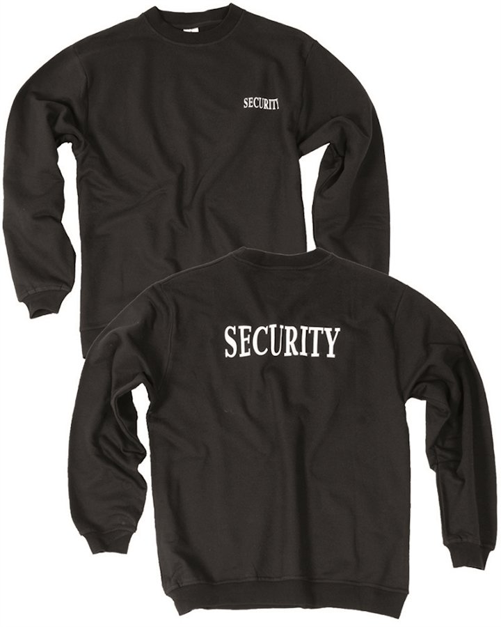 Felpa Security con logo nera