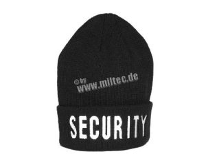 Berretto MIL-TEC  con logo security di colore nero