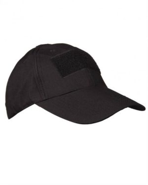 Cappello tipo baseball  MIL-TEC nero con 3 portapatch