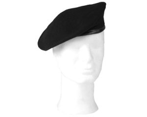 Basco Militare Nero in lana