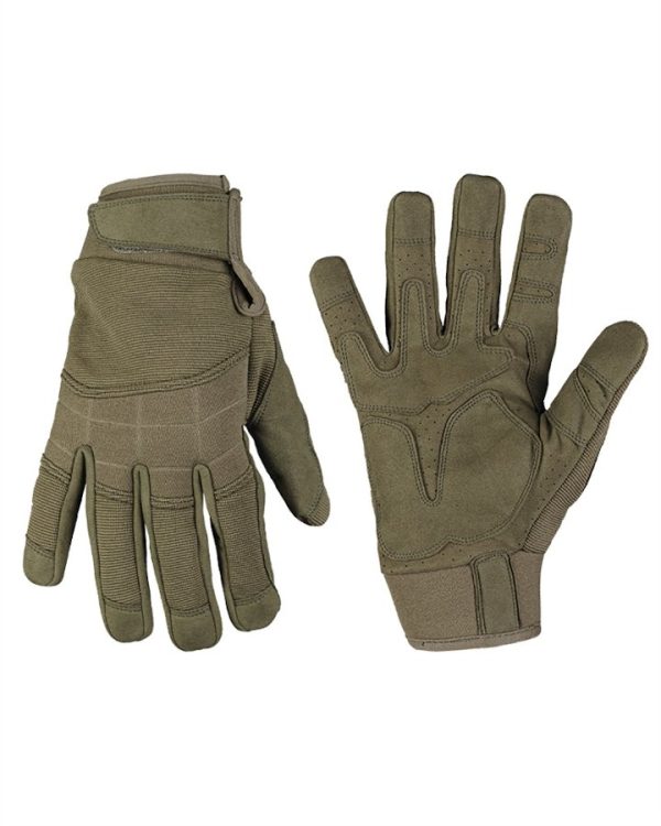 Guanti Tattici Assault MIL-TEC di colore verde OD