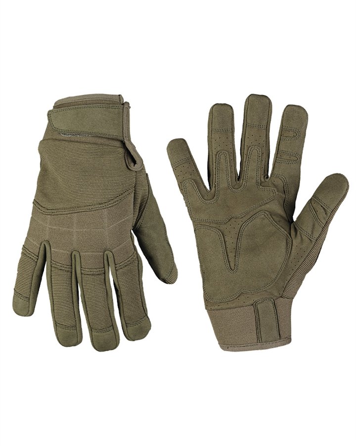 Guanti Tattici Assault MIL-TEC di colore verde OD