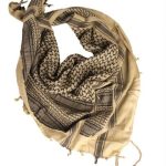 Sciarpa a rete in cotone  coyote, 190 x 90cm