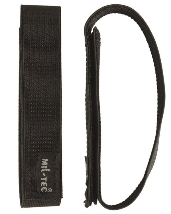 Elastici per caviglia pantaloni con velcro neri (paio)