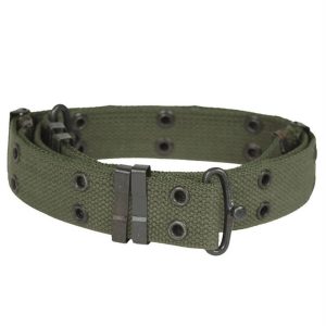 Cintura militare verde chiusura a clip metallica 3cm