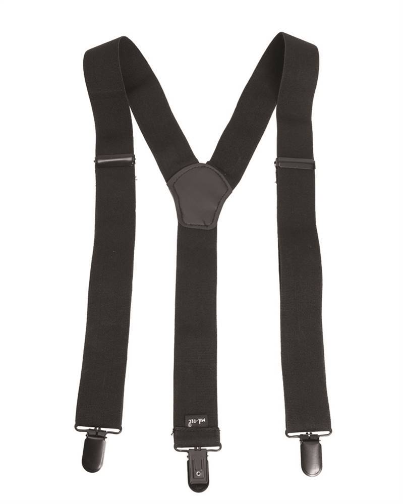 Bretelle elastiche per pantaloni MIL-TEC di colore nero